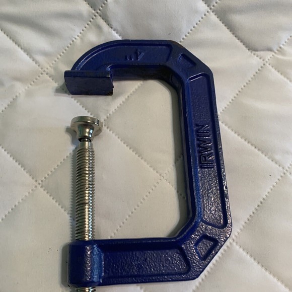 IRWIN 225104 QUICK-GRIP C Clamp, 4-Inch Jaw (Dimensions: 9.2 x 4.8 x 1.2 inch) - Picture 11 of 12